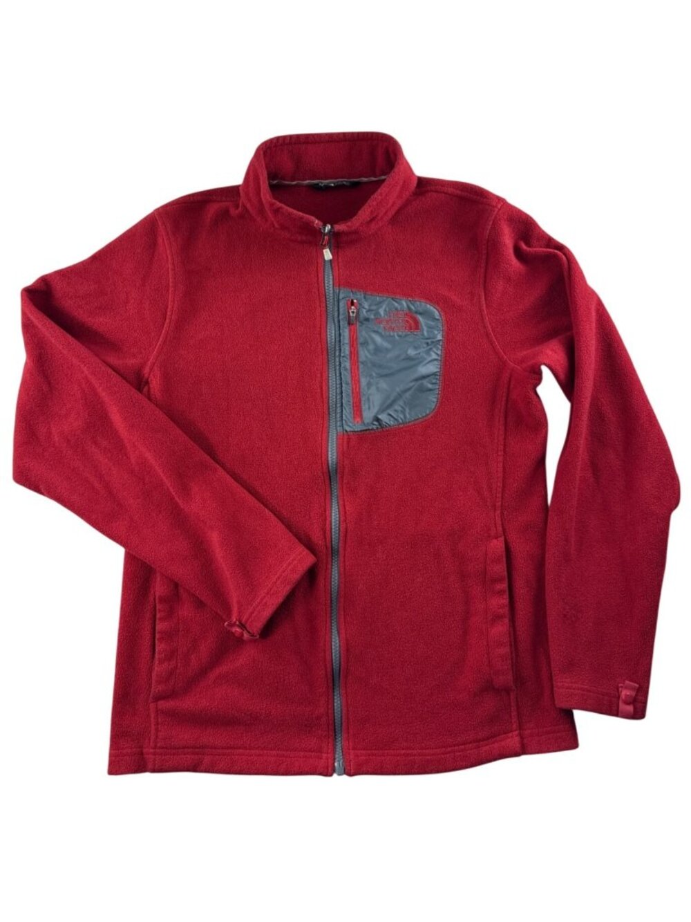 The North Face TKA 100 Classic Trinity Men's Medium Red Full Zip Fleece